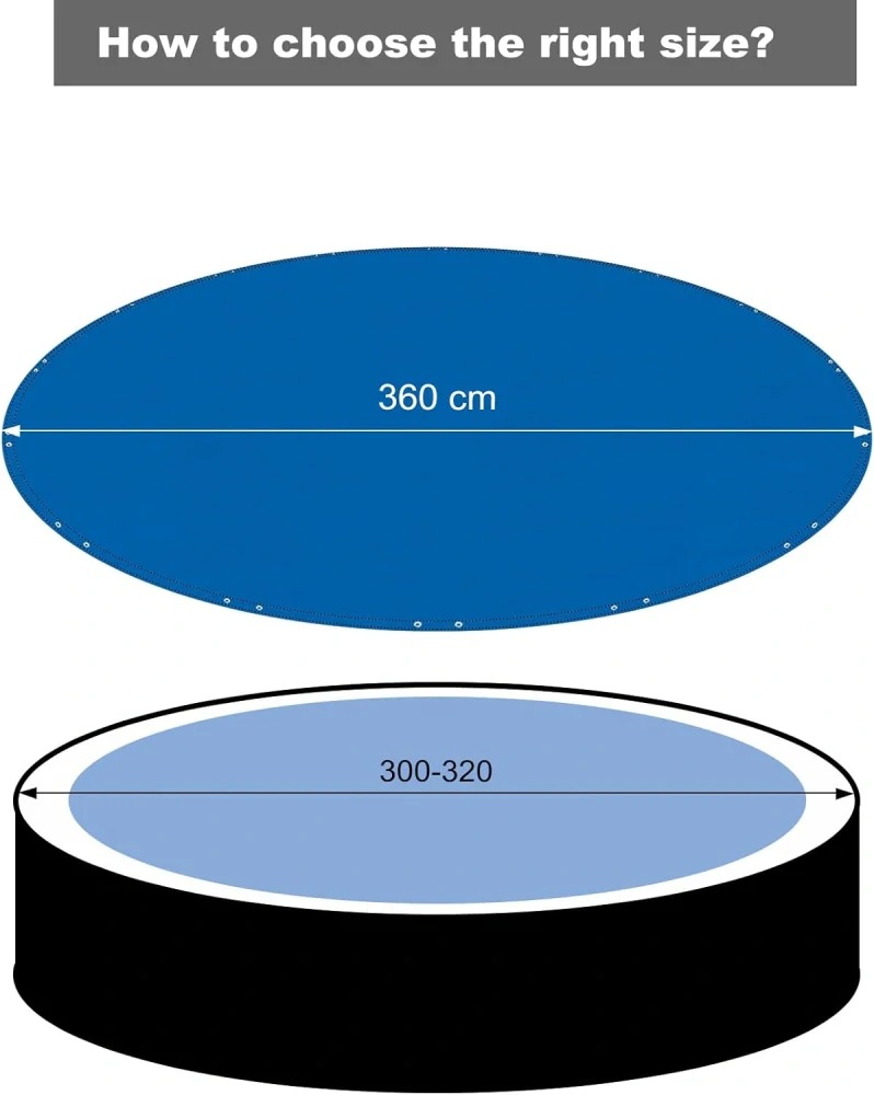 Kryt bazénu Woltu Ø 360 cm pro kulaté bazény Ø 300-320 cm, zelená