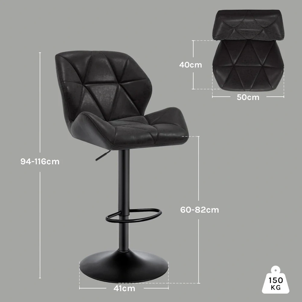 WOLTU BH287sz-1 Barové židle Sada 1 ks