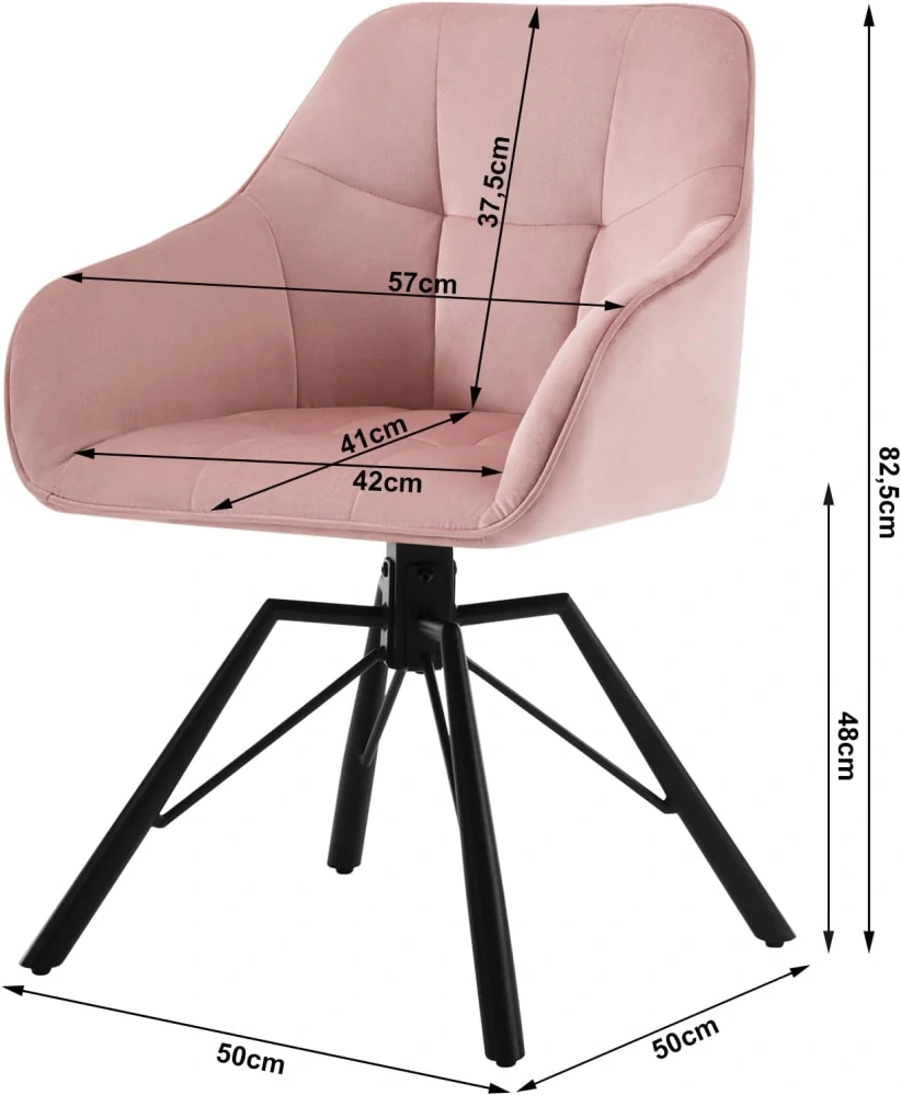 WOLTU BH365rs-1 Otočná jídelní židle Kuchyňská židle Čalouněná