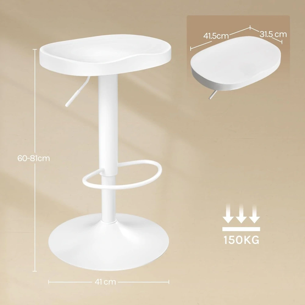 Sada 2 kuchyňských židlí WOLTU, barové židle z masivního dřeva,