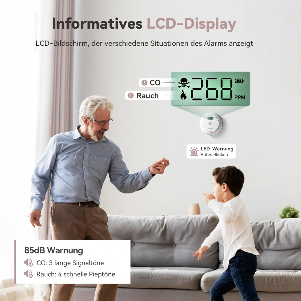 Putogesafe Hlásič kouře C s LCD displejem