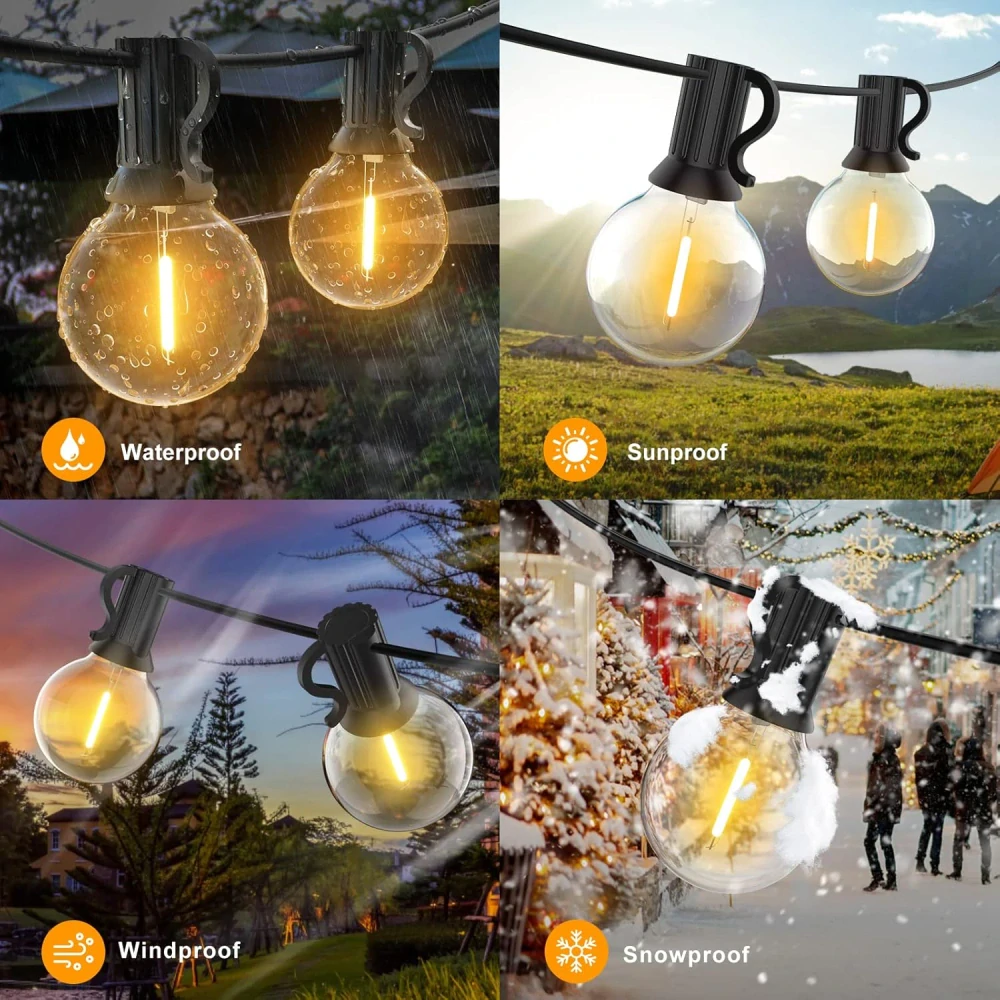 GLUROO LED Venkovní solární 30 m Žárovka