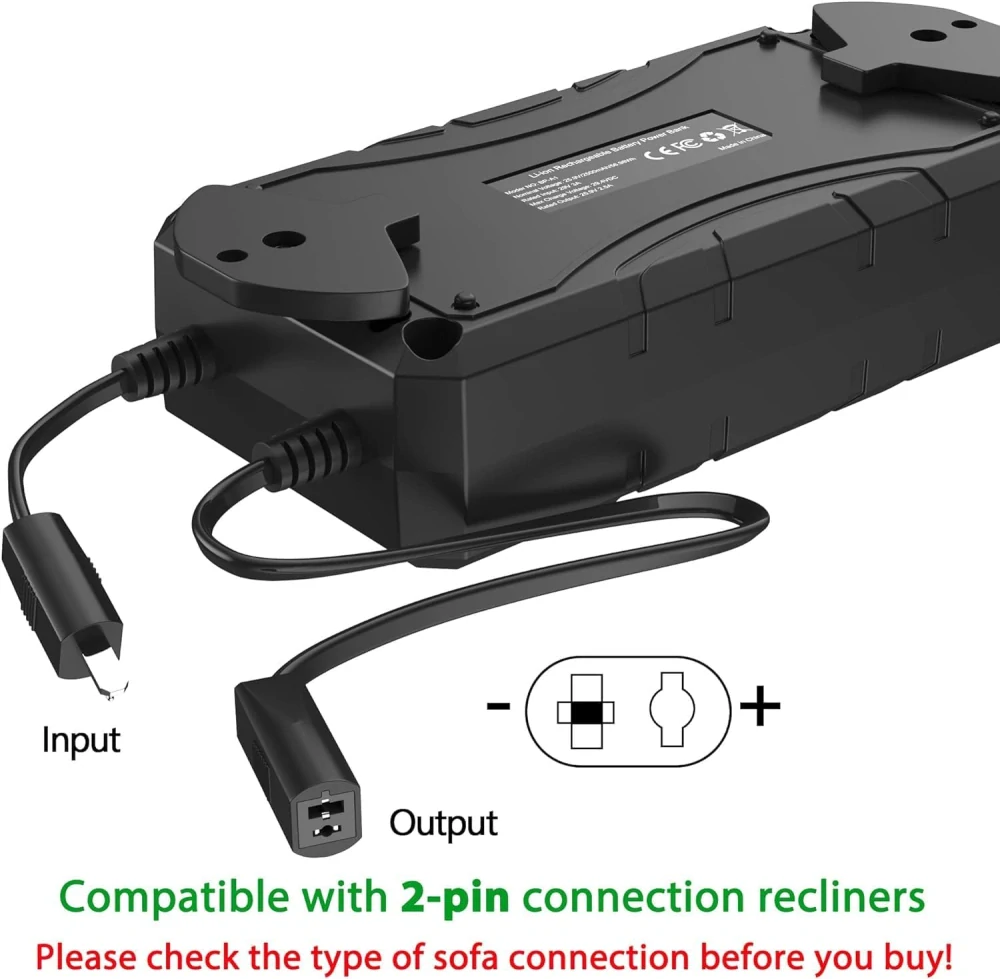 NOPWOK Univerzální baterie pro polohovací nábytek – 2500 mAh