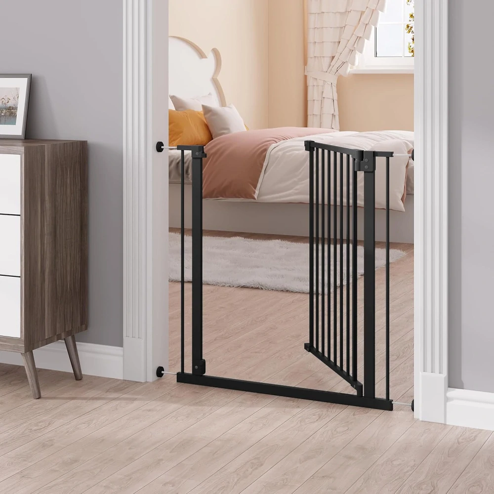WOLTU KG001sz bezpečnostní závora na schody, bezpečnostní závora dveří, 75-87 cm, s/bez vrtání