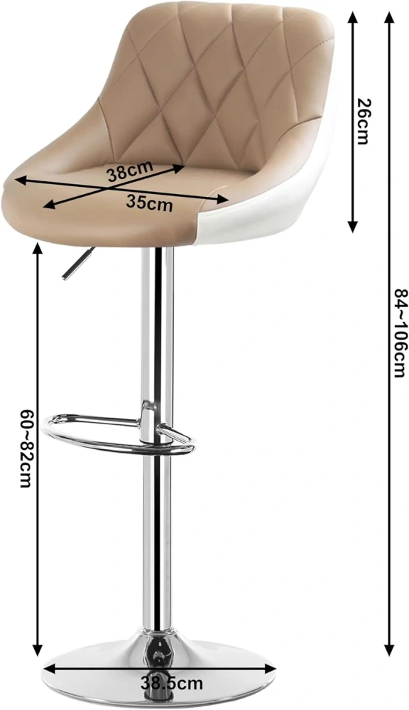 WOLTU® 1 x barová židle ze syntetické kůže