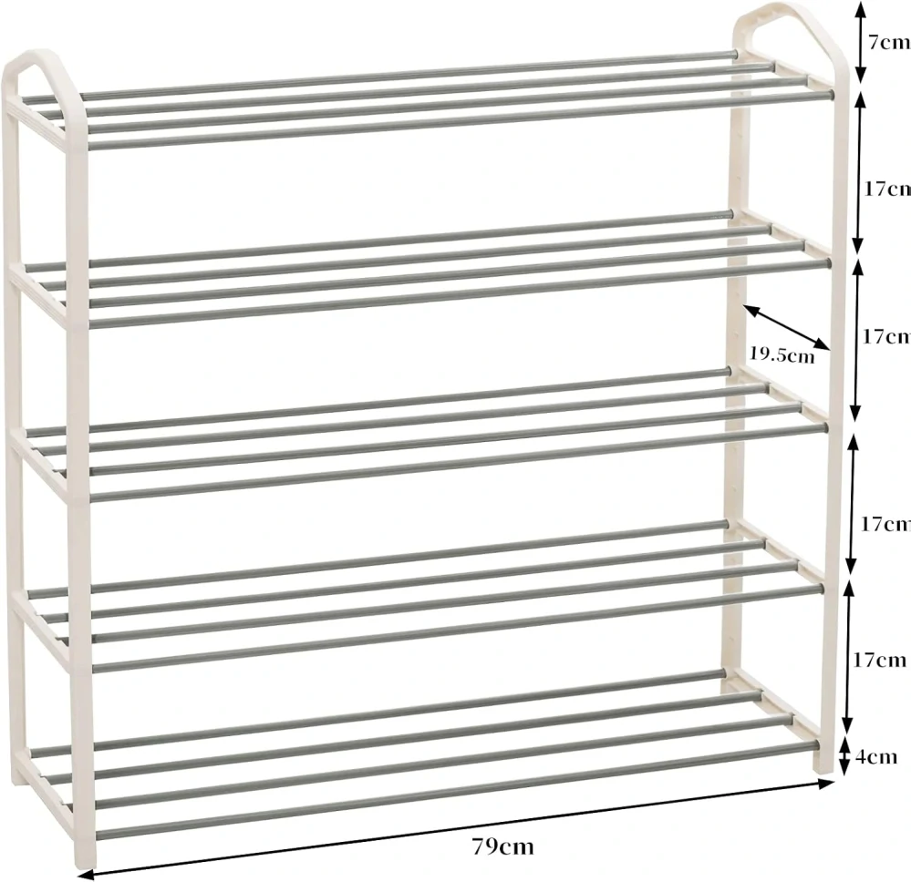 WOLTU kovový 5-vrstvý stojan na boty