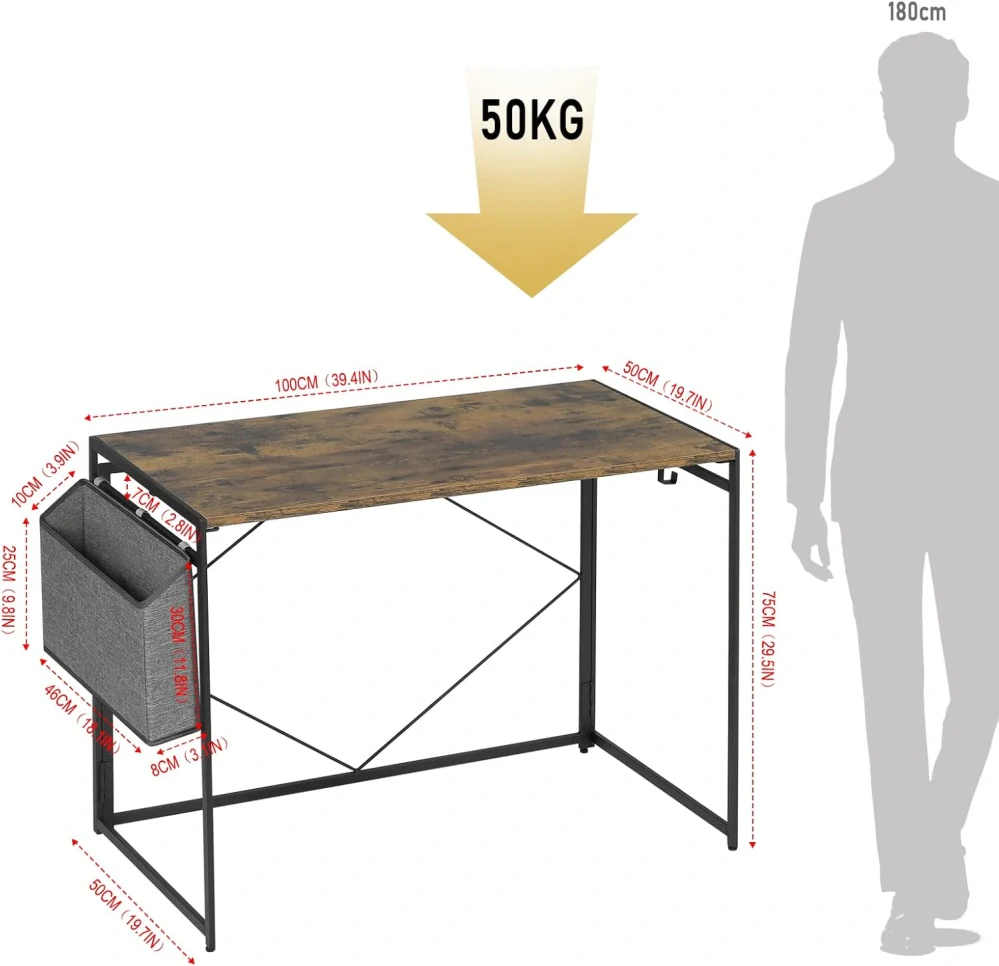 eSituro SCD0212 skládací stůl 100 x 50 x 75 cm