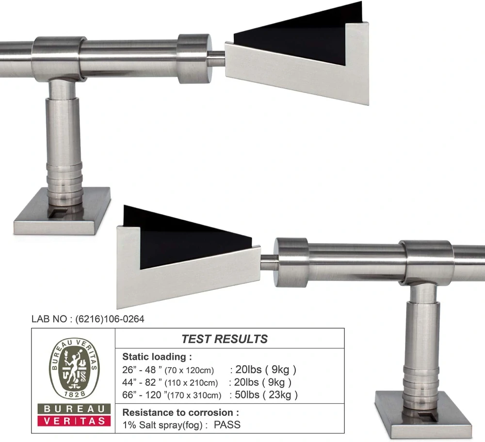 Kovová tyč pyramida / 66"-120" (170-310 cm)