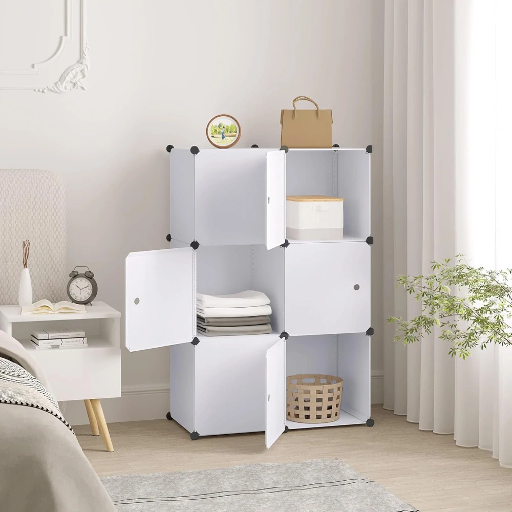 Skříň WOLTU DIY Šatní policový systém Skříň WOLTU DIY Šatní policový systém Skříň WOLTU DIY Šatní policový systém 96x30x96cm
