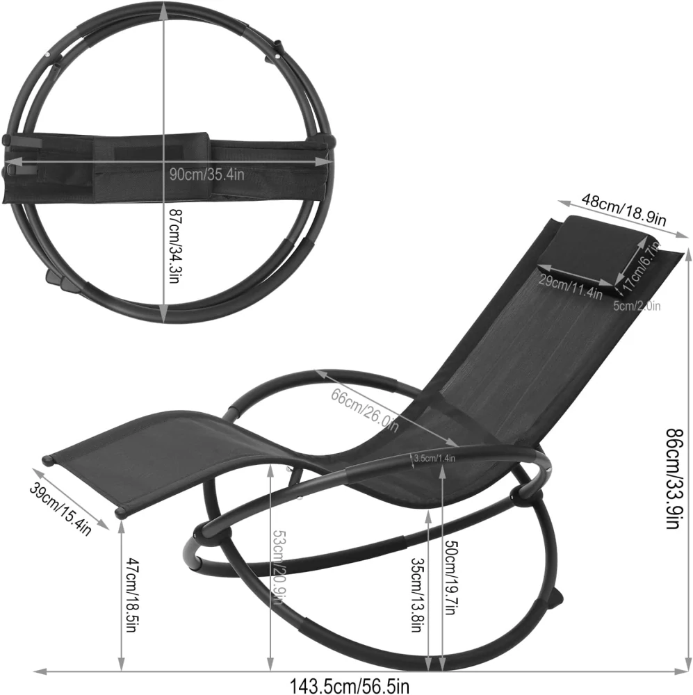 WOLTU LS002sz Houpací lehátko na balkón