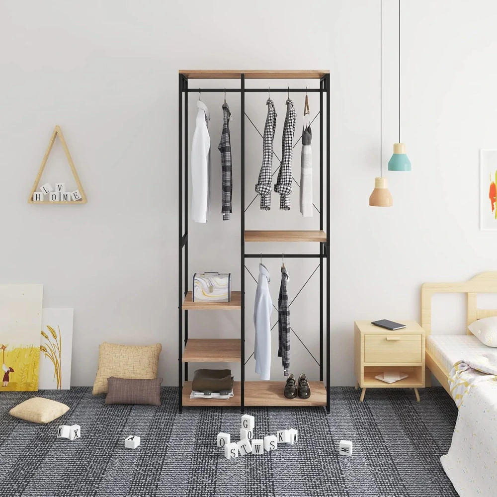 WOLTU věšák na oděvy se 4 úrovněmi 205 D x 40 W x 90 V