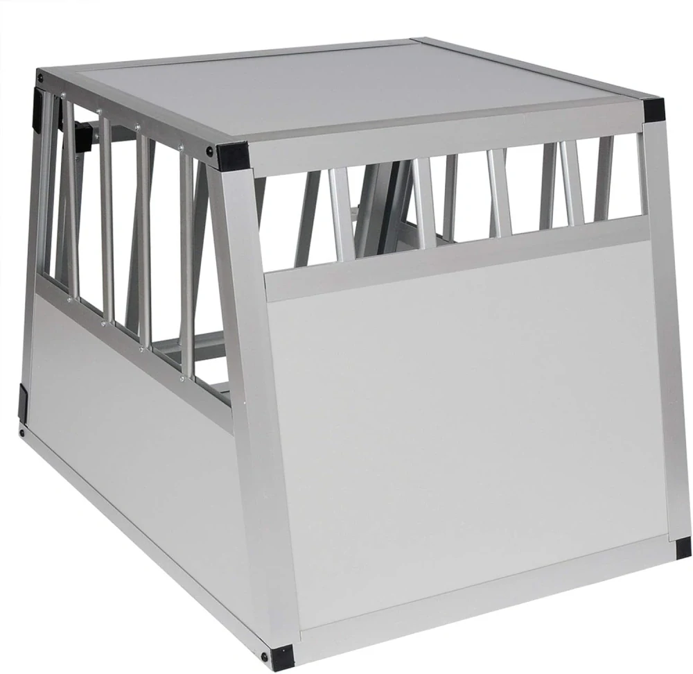 Eugad EHT469 Přepravní box pro psy 69 x 54 x 50 cm (DxŠxV), stříbrný