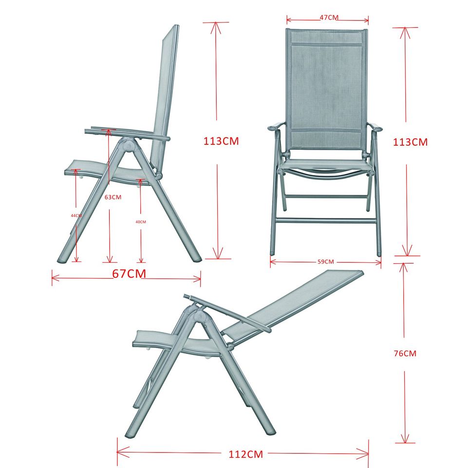 Hliníková skládací židle