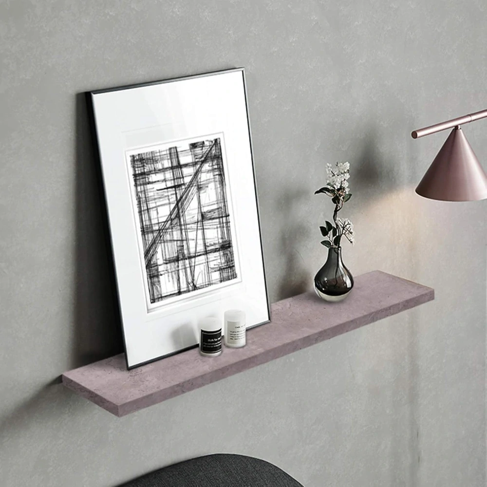 EUGAD 0146QJ Nástěnná police, dřevo, 110 cm, šedá