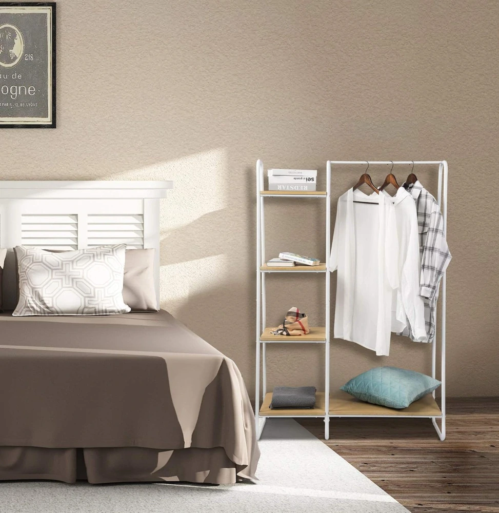 eSituro Věšák na oblečení, Věšák na šaty s tyčí na oblečení