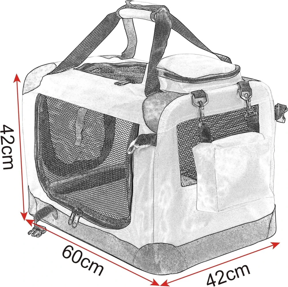 EUGAD 0112HT Skládací přepravní klec pro malé psy