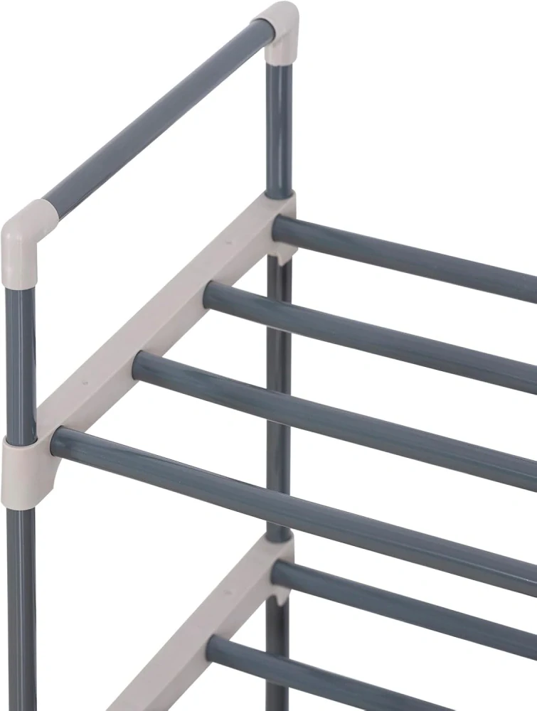 WOLTU SR0006 3patrový stojan na boty pro 15 párů bot béžová + šedá 92 x 30 x 54 cm