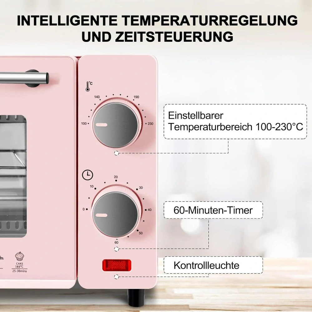Mini trouba WOLTU 10 litrů, 650 W