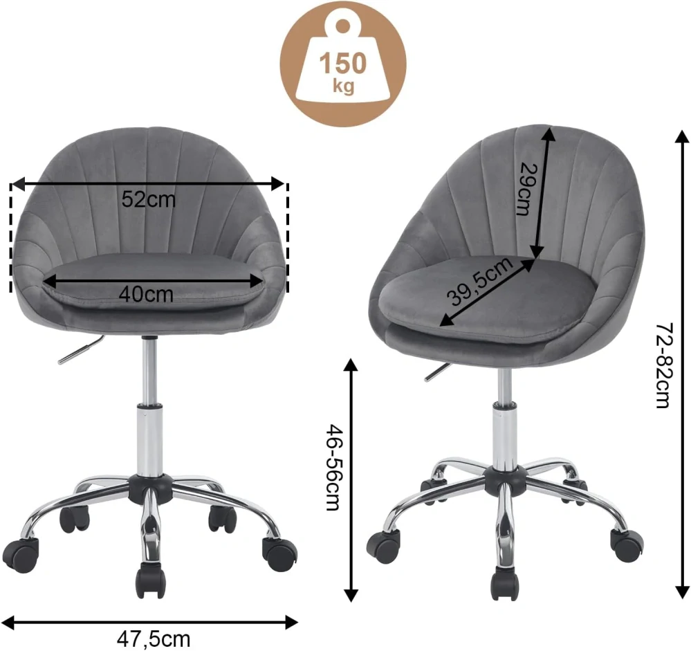 WOLTU křeslo pro domácí kancelář, ergonomické, kosmetické křeslo