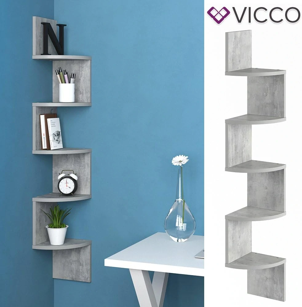 Nástěnná police Vicco Snake / Design police na knihy