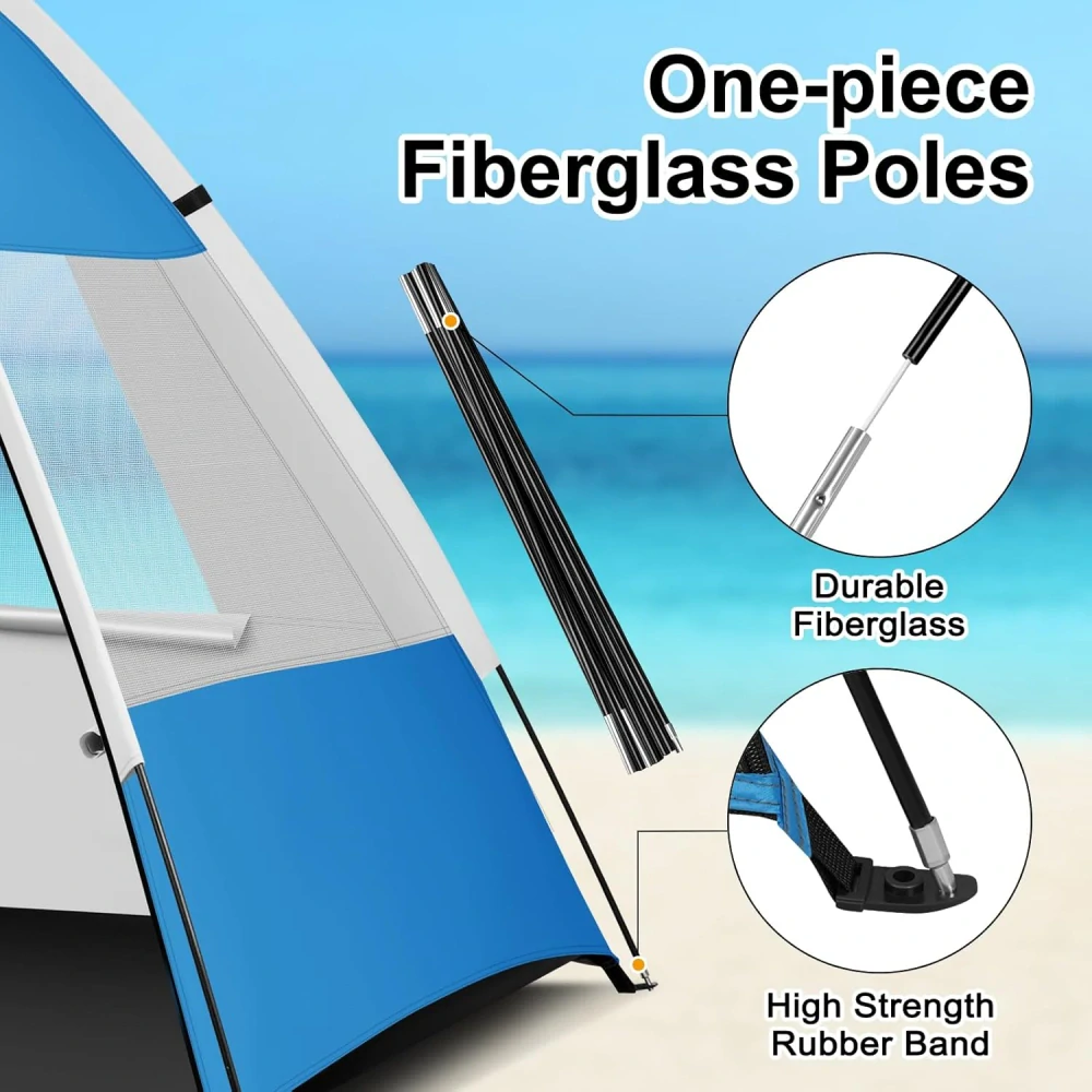 Přenosný plážový stan pro 3-4 osoby