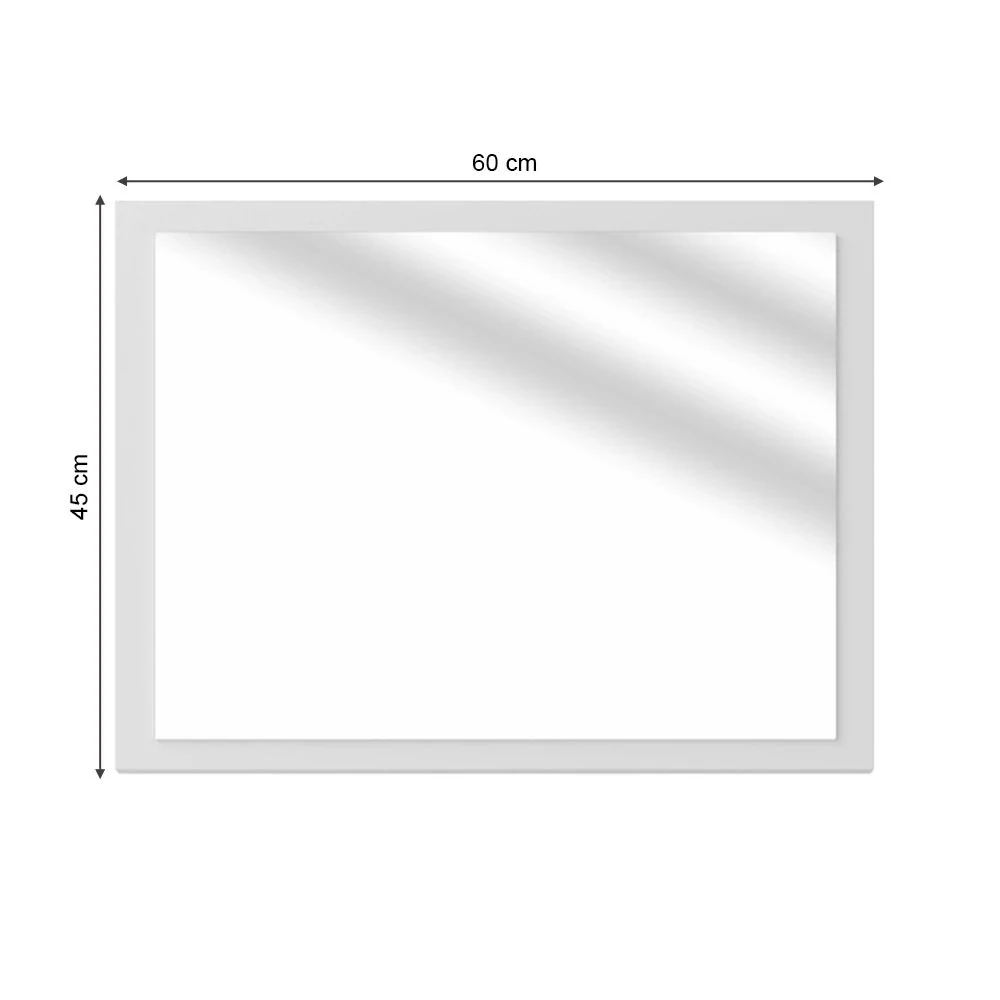Vicco Koupelnové zrcadlo Bílá vysoký lesk 45 x 60 cm, Kiko
