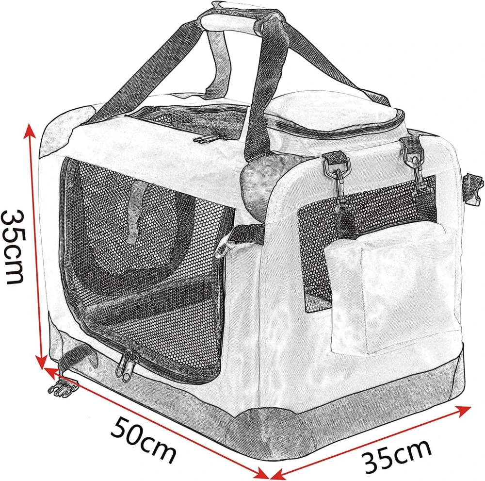 EUGAD skládací box pro psy, 50 x 35 x 35 cm