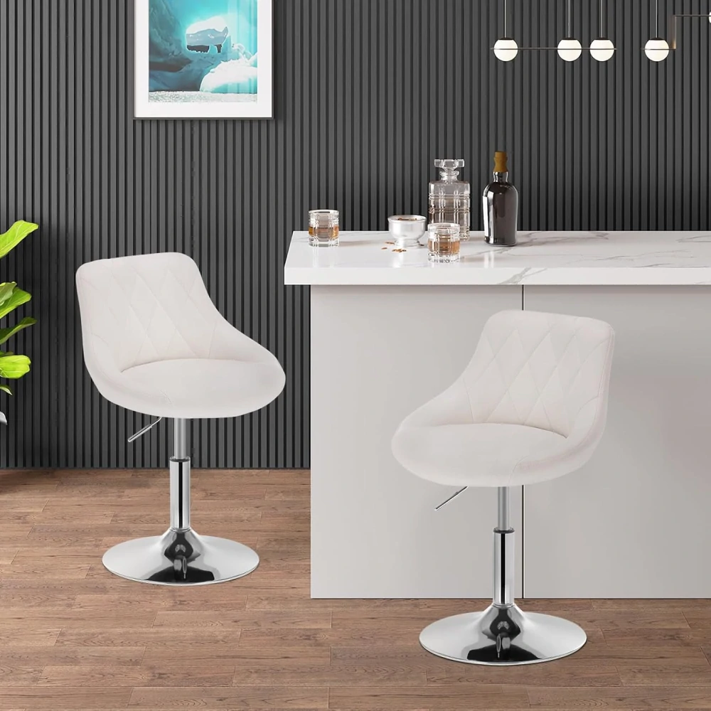 Pohodlná a ergonomická barová židle z umělé kůže a kovu