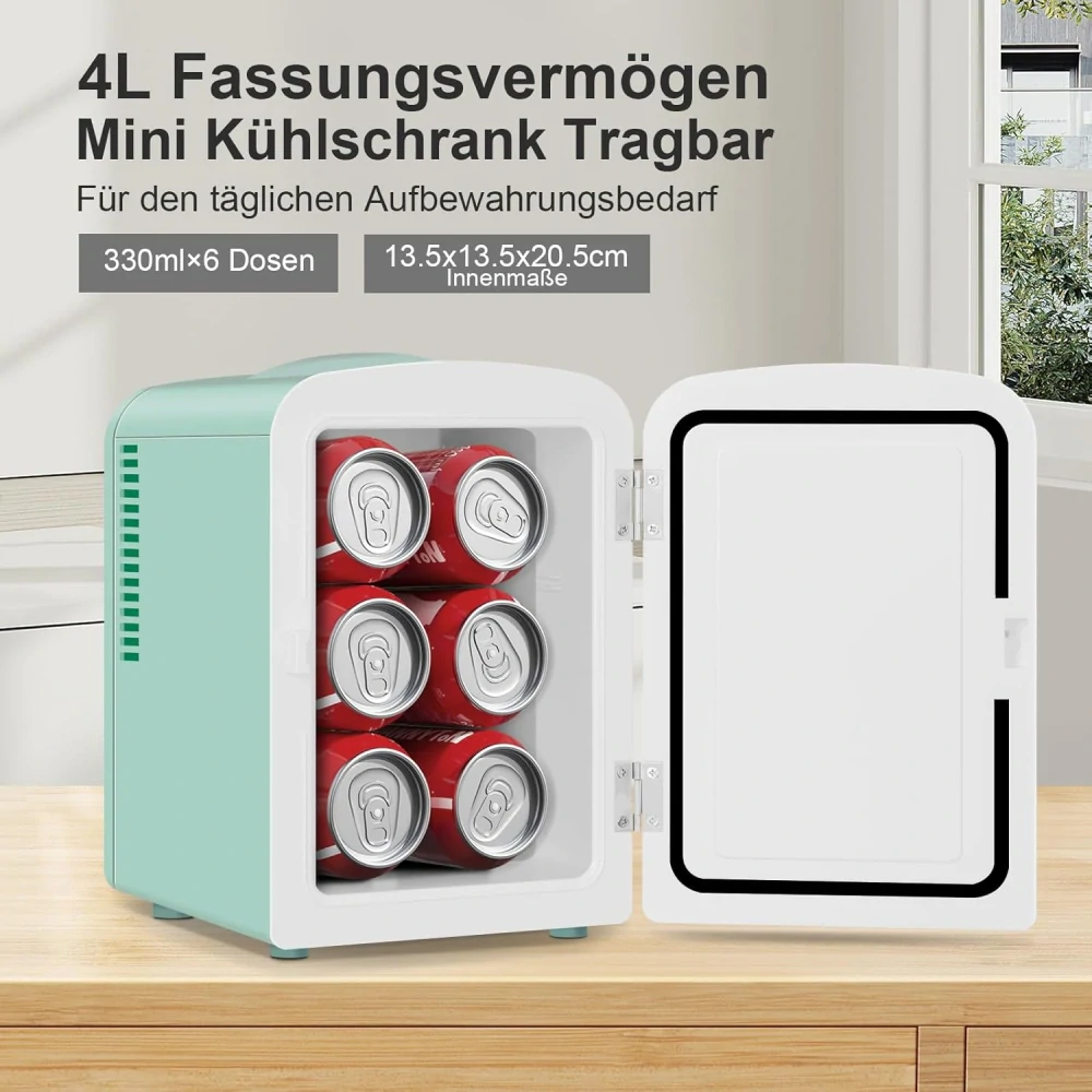 WANNYTON Mini lednička 4L, mini chladicí box s funkcí chlazení/ohřevu