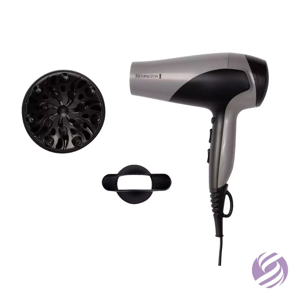 Fén na vlasy Remington Ionic Dry D3190S - 2200 W, šedo-černý