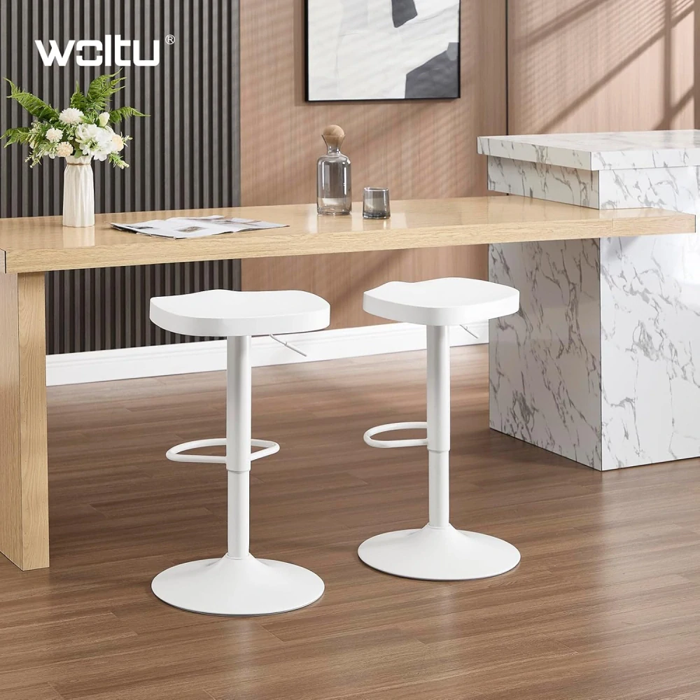 Sada 2 kuchyňských židlí WOLTU, barové židle z masivního dřeva,