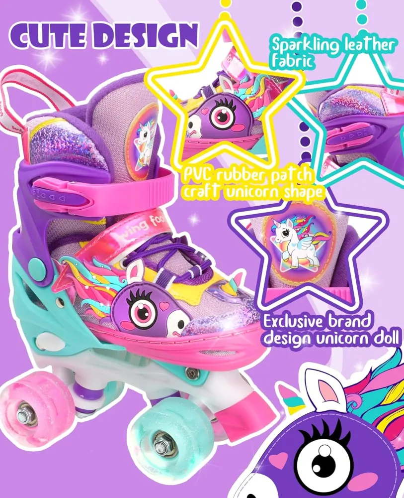 Dětské kolečkové brusle Unicorn pro dívky