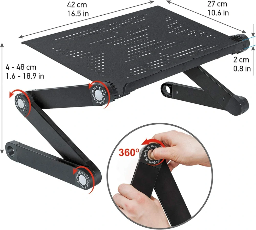 Skládací stolek pod notebook na postel Ergonomická