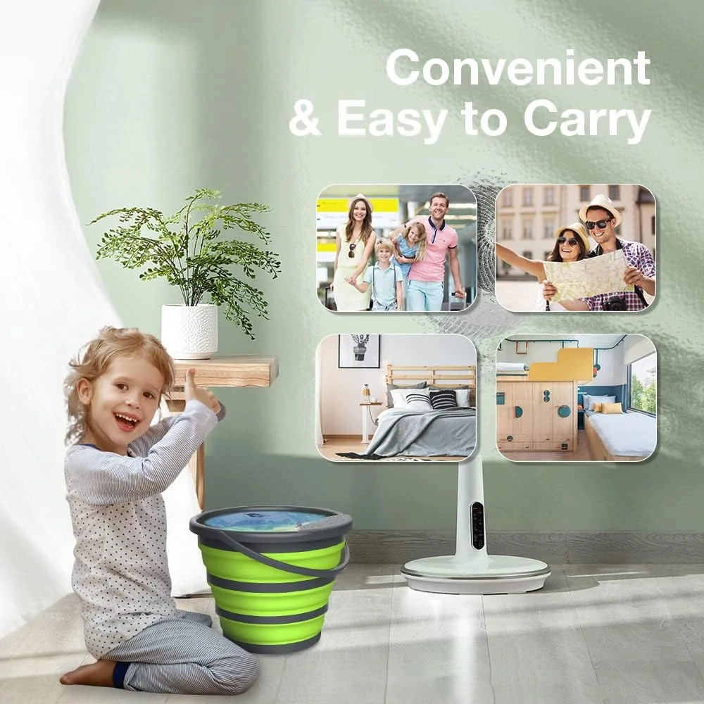 Mini pračka skládací, přenosná skládací vana na prádlo 10 litrů