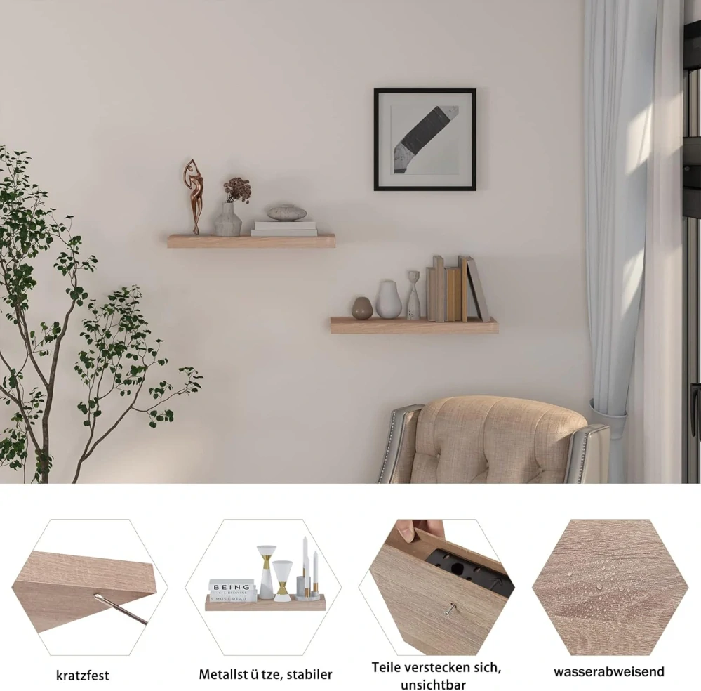 EUGAD 0118QJ nástěnná police, police na knihy