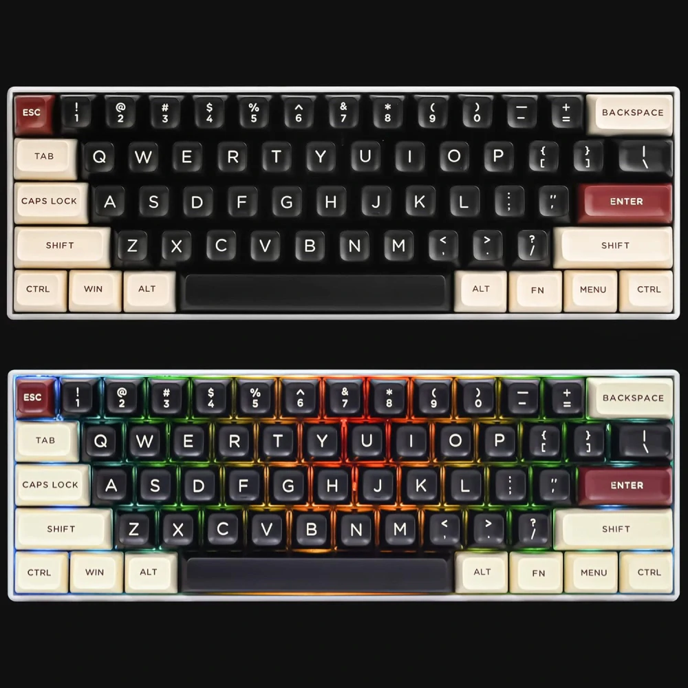 Klávesnice SOLIDEE 150 60 procent 150 kláves Double Shot PBT Custom Gaming Keycaps