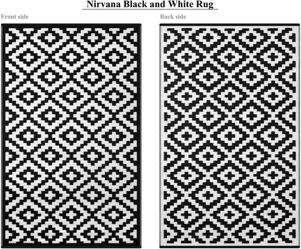 Lehký venkovní koberec, oboustranný, plast, Nirvana, /Blanco, 150 cm x 240 cm