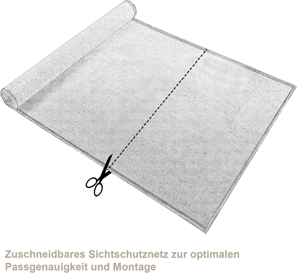WOLTU - Stínící síť HDPE 180 g/m² 2 x 15 m Plotový panel Tenisový plotový panel