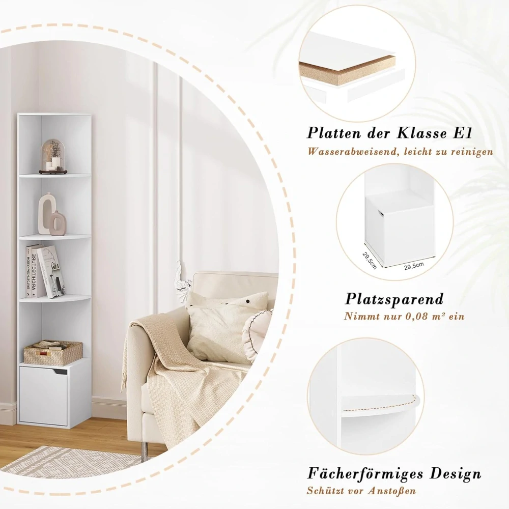 WOLTU rohová police, knihovna