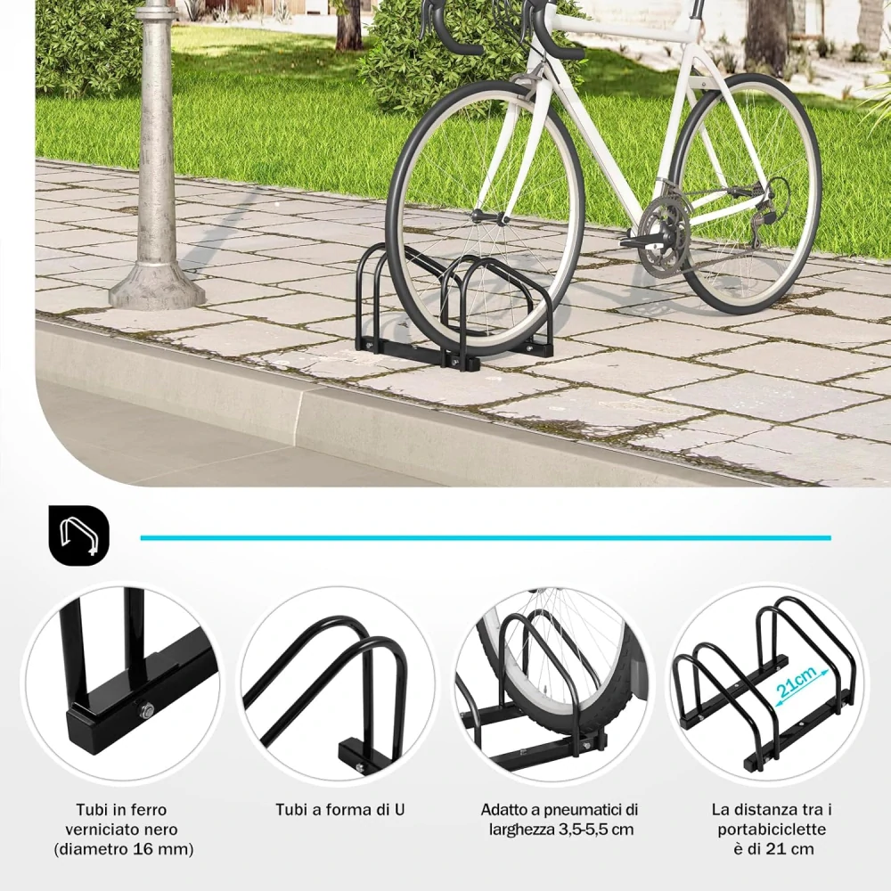 Stojan na kolo na podlahu nebo na stěnu pro 2 kola