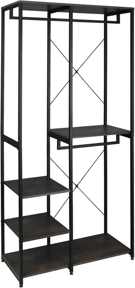 WOLTU věšák na šaty s policí 40D x 90W x 204V cm