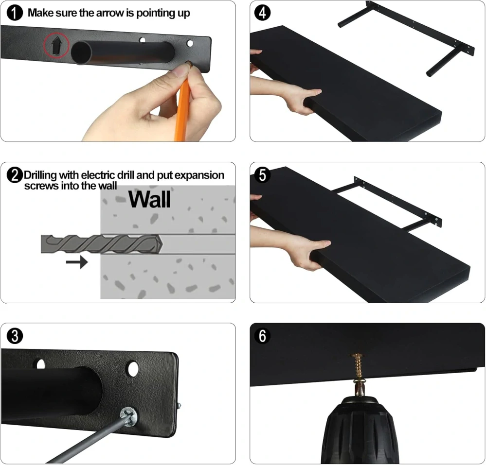 eSituro plovoucí police, 40 x 23 x 3,8 cm