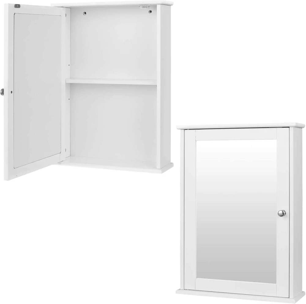 EUGAD 0019WY zrcadlová koupelnová skříňka 42 x 12 x 58,5 cm