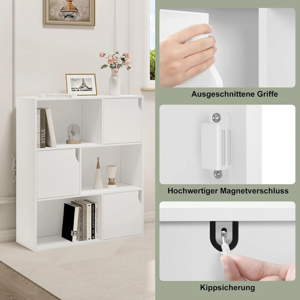 Knihovna eSituro bílá 30D x 80W x 96V cm