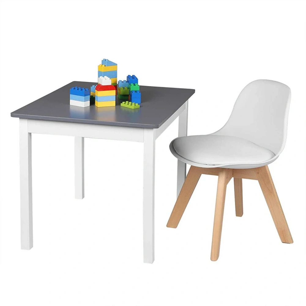 Dětská židle WOLTU, s dřevěnými nohami a opěrkou, výška sedáku 33 cm