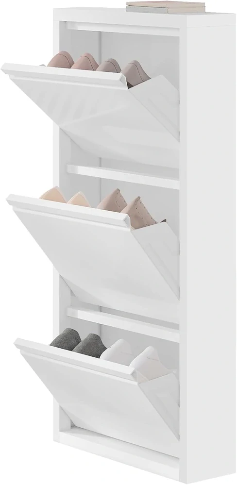 Botník WOLTU SRX41ws se 3 kapkami,50 x 106 x 15 cm, bílá