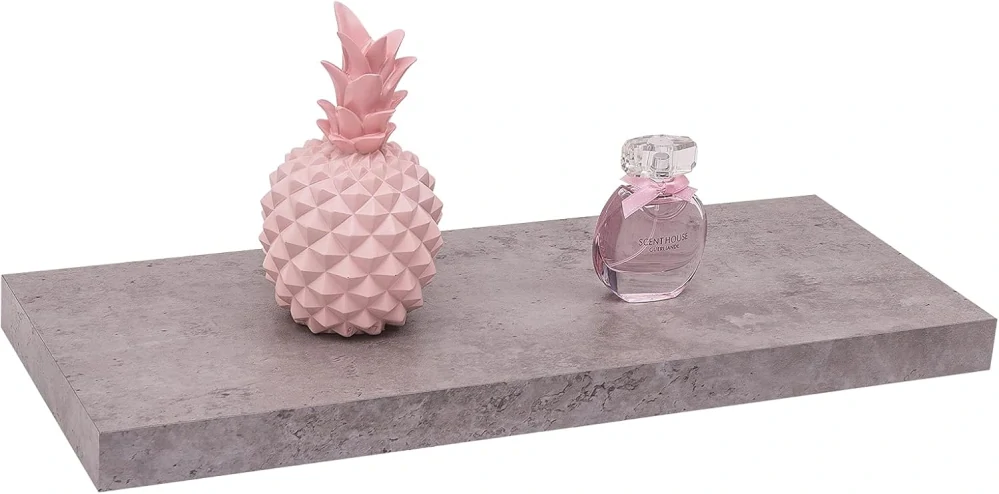 EUGAD 0146QJ Nástěnná police, dřevo, 110 cm, šedá