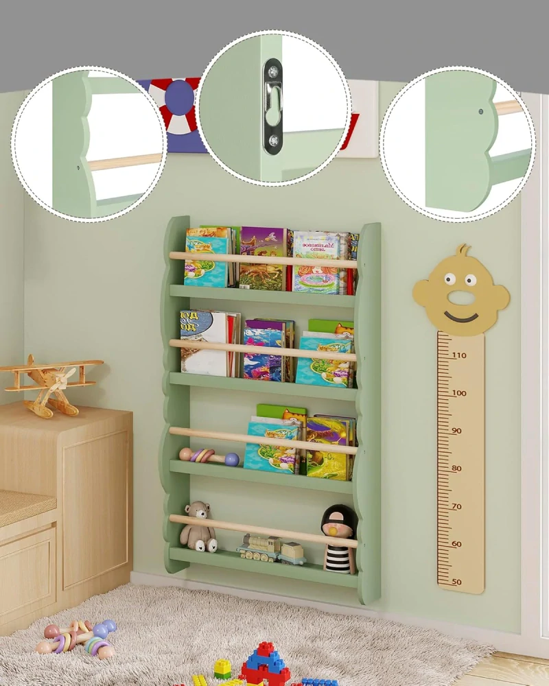 Dětská knihovna WOLTU nástěnná police