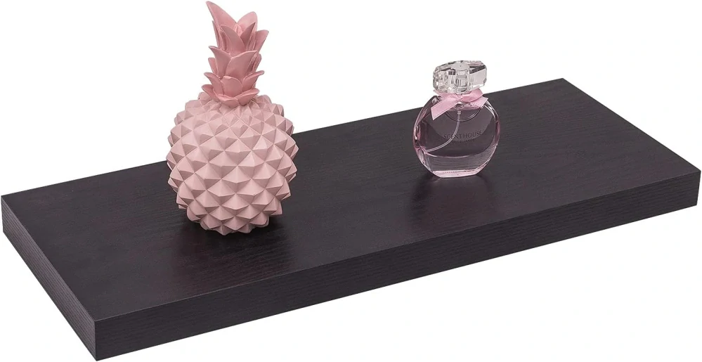 EUGAD 0129QJ Nástěnná police, 120 cm, černá