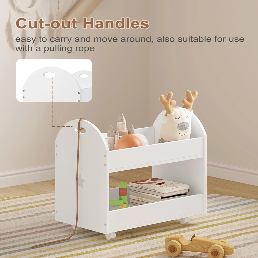 Lestarin LETSJF0011dětská knihovna, 2 patra, bílá police